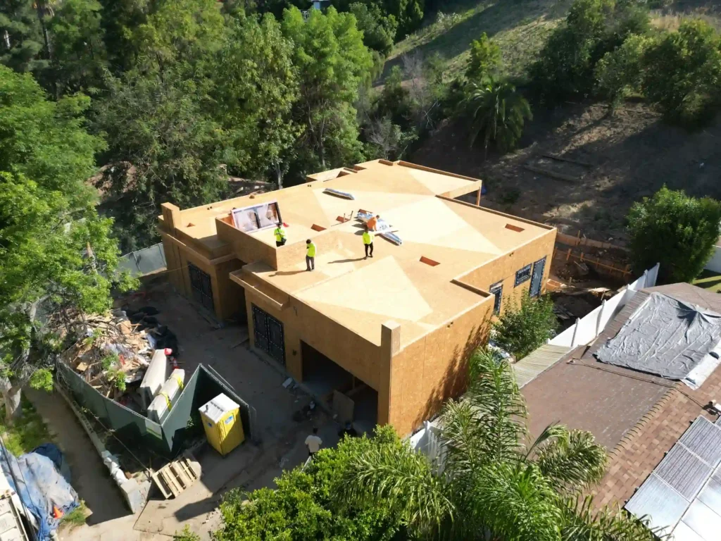 Custom home construction progress for Home Remodeling Builders in Southern California
