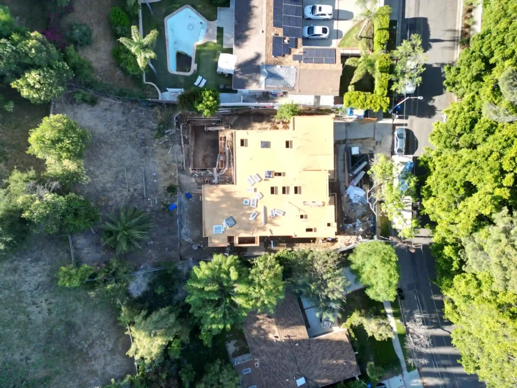 Custom home construction progress for Home Remodeling Builders in Southern California