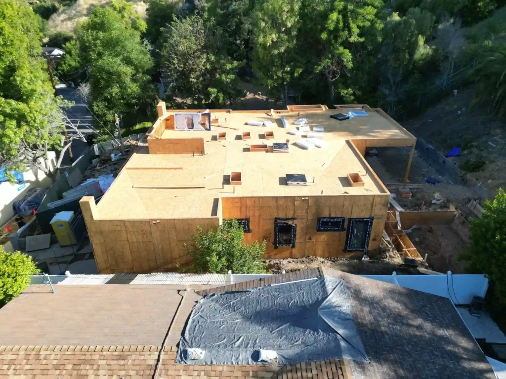 Custom home construction progress for Home Remodeling Builders in Southern California