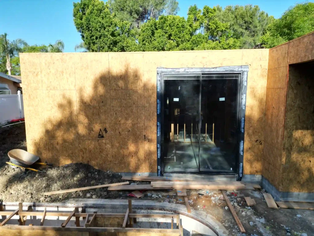 Custom home construction progress for Home Remodeling Builders in Southern California