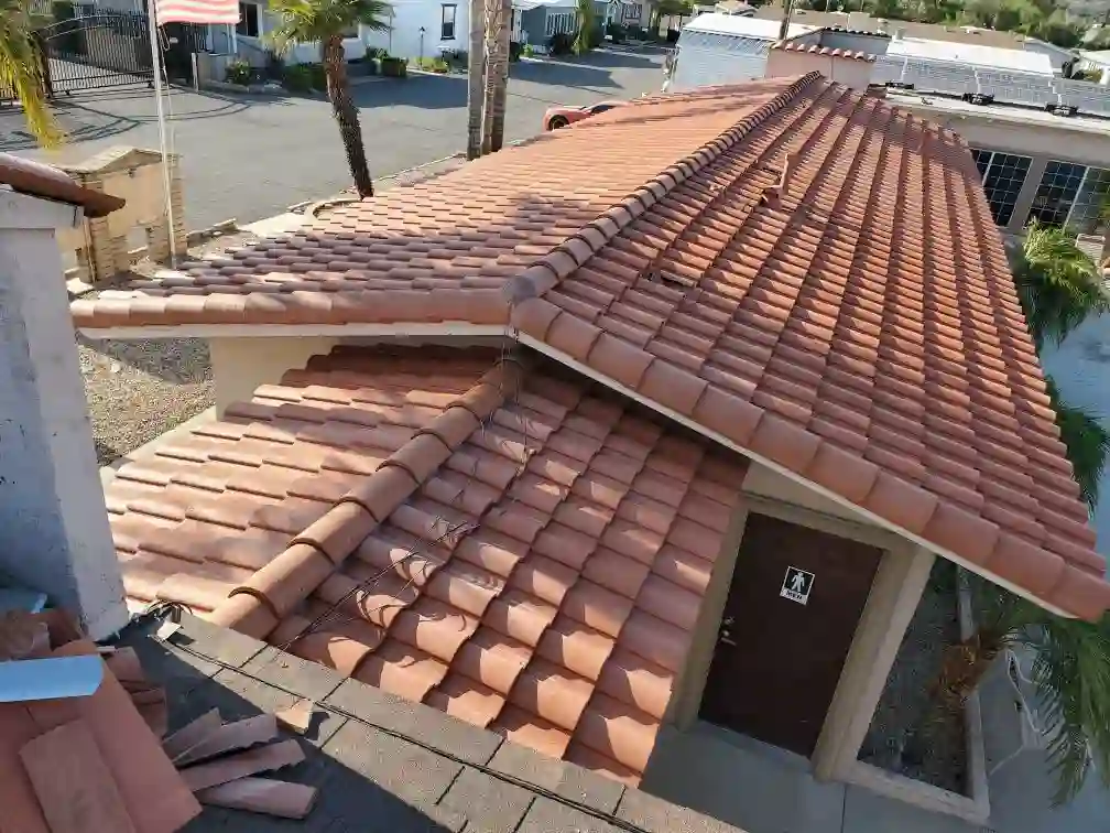 Tile Roof Project in Hemet 36 Tile roof project progress for Home Remodeling Builders in Hemet, CA 92544