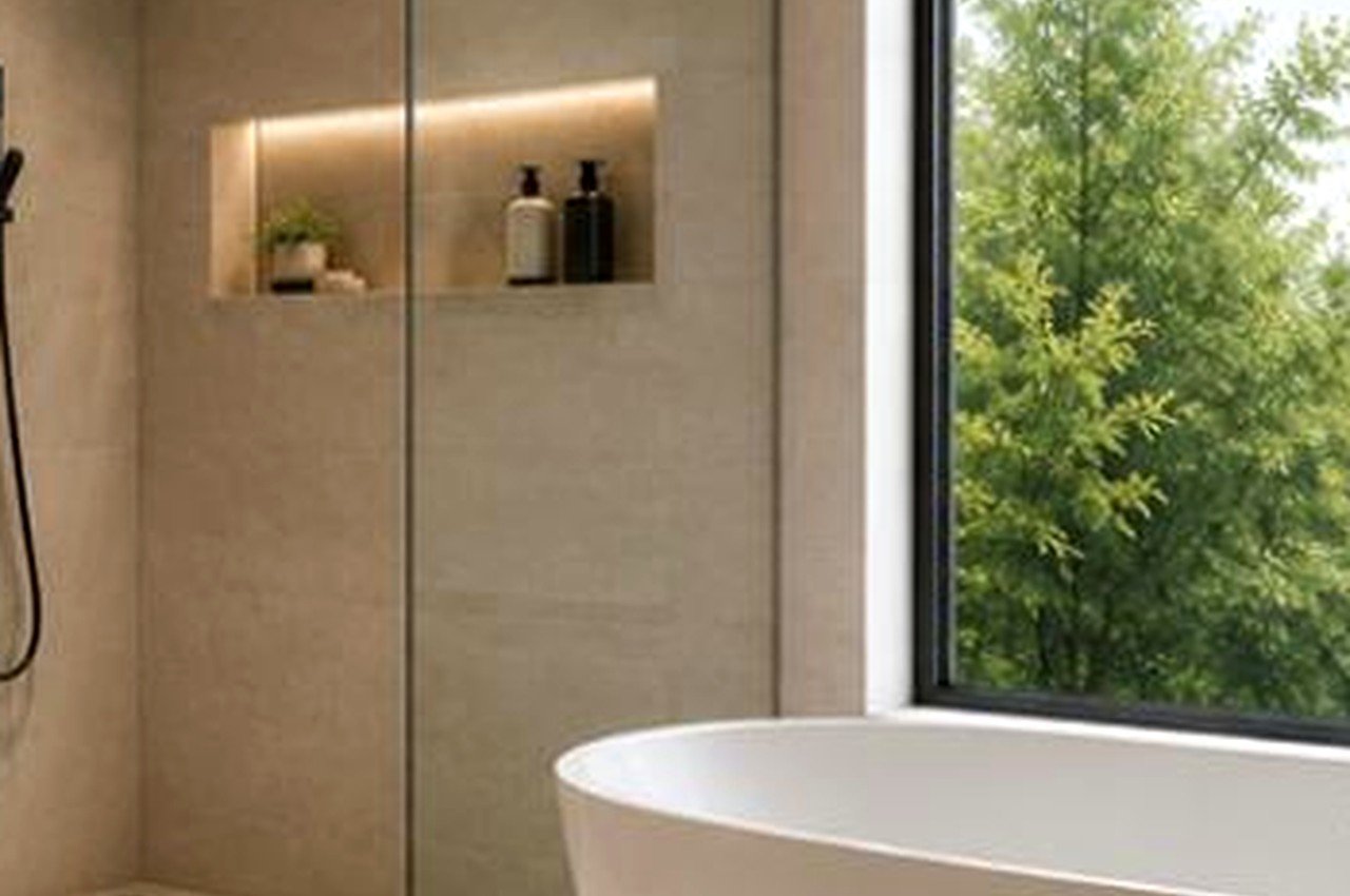Freestanding tub and shower planning
