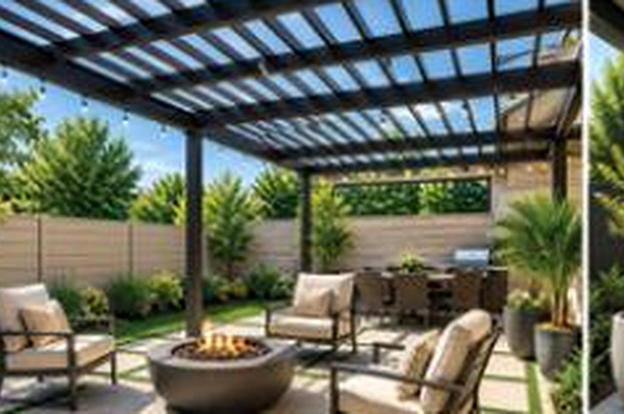 Open lattice shade and seating plan