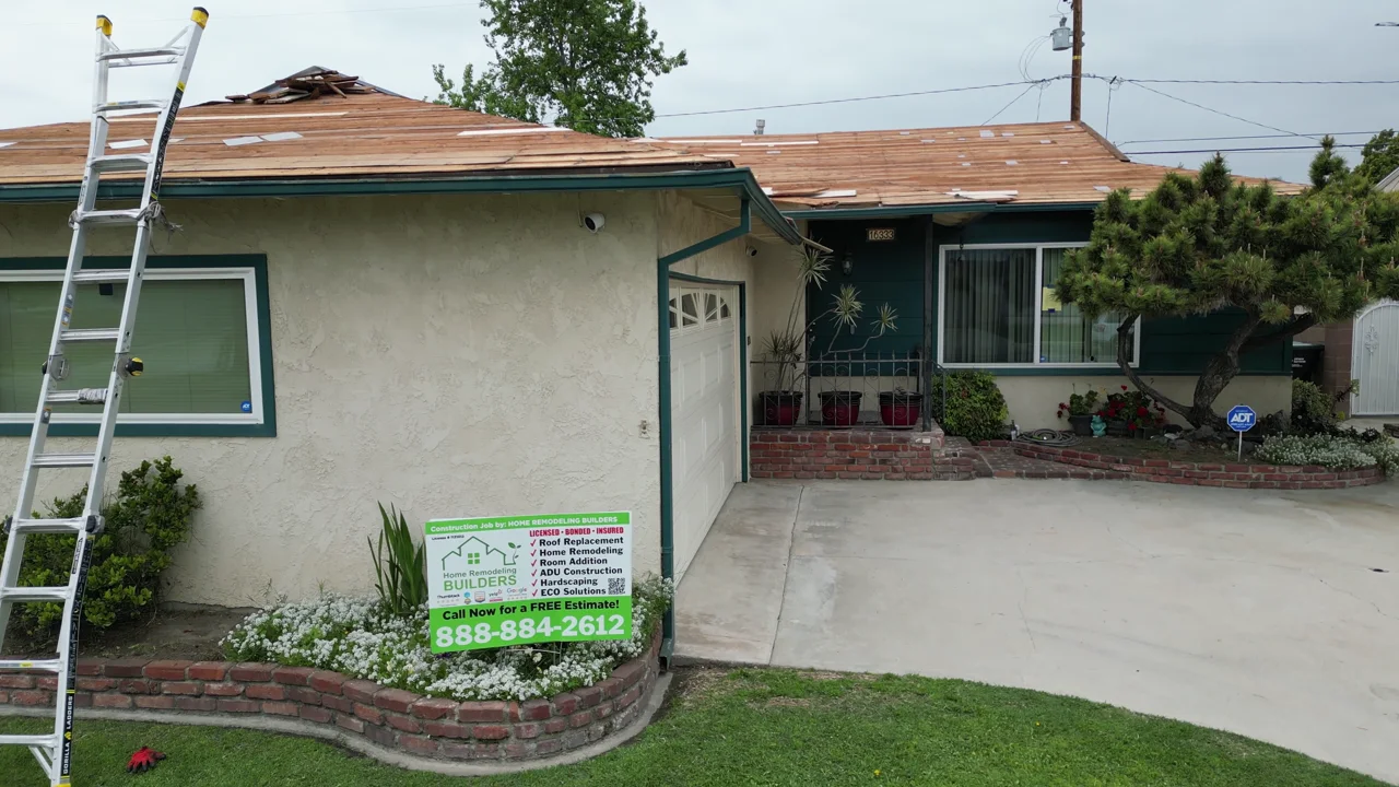 Roof Replacement Contractor Los Angeles 15 On site in Norwalk · Roof preparation