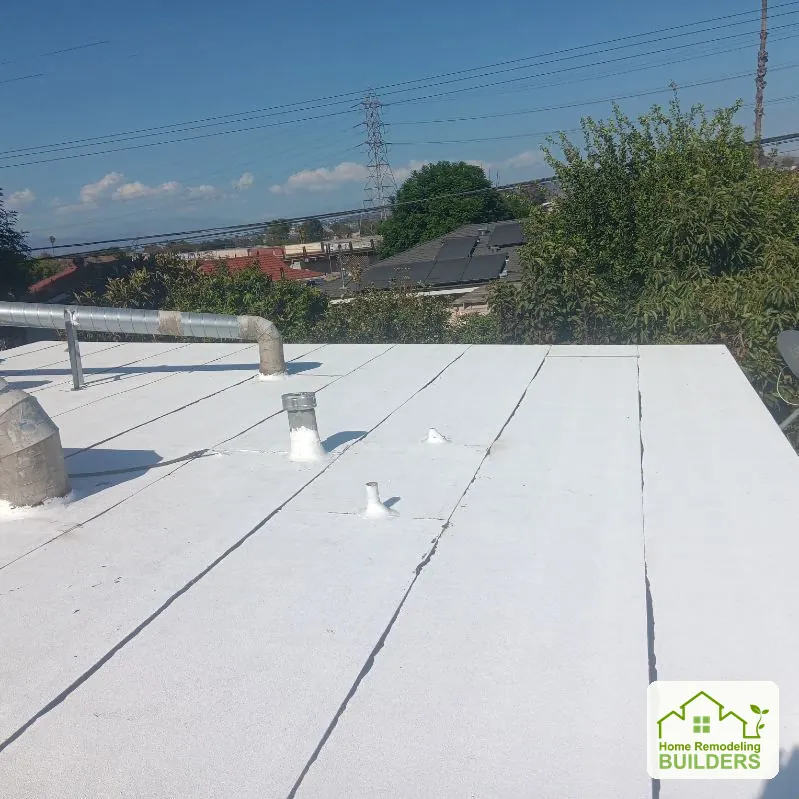 Finished roofing around vents and penetrations. Pico Rivera roofing project.